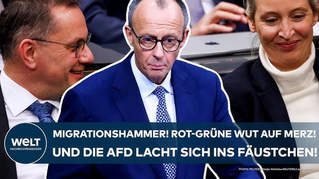 DEUTSCHLAND: Migrationshammer! Rot-grüne Wut auf Merz! Und die AfD lacht sich ins Fäustchen