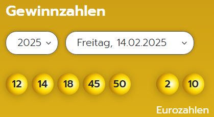 Eurojackpot: Zahlen & Quoten der Freitags-Ziehung