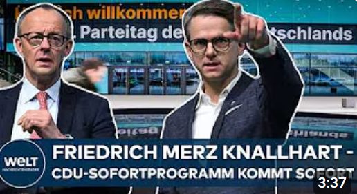 CDU-PARTEITAG: Merz will bei Migrationspolitik hart durchgreifen – Ampel-Gesetze zurückdrehen!