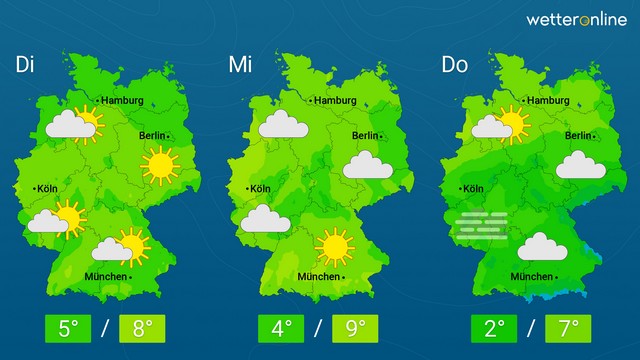 Kälter und etwas Regen und Schnee