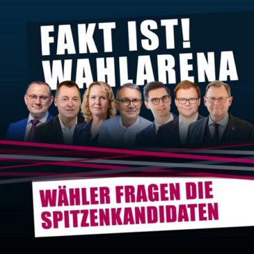 „Fakt ist!“ heute aus Magdeburg: Wahlarena vom MDR zur Bundestagswahl (20:15 – 21:45 Uhr)