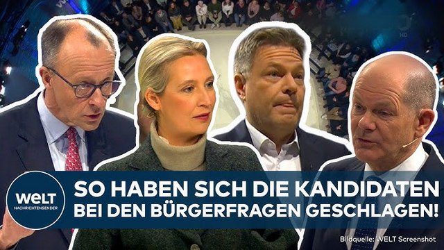 BUNDESTAGSWAHL: Wahlarena! So haben sich Scholz, Weidel, Habeck und Merz geschlagen!