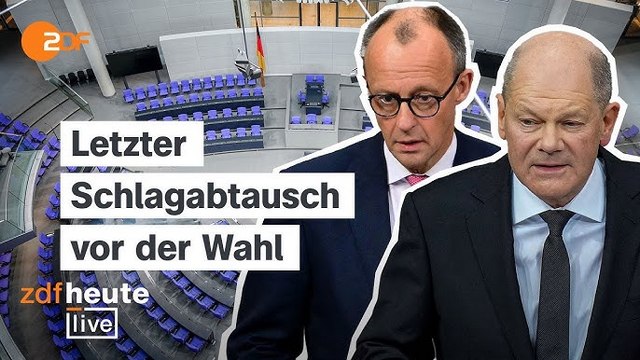 Livestream: Scholz und Merz treffen im Bundestag aufeinander | Debatte und Analyse bei ZDFheute live