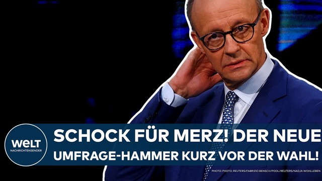 DEUTSCHLAND: Schock für Friedrich Merz! Der neue Umfrage-Hammer kurz vor der Wahl! Die Linke jubelt!