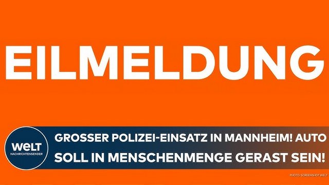 MANNHEIM: Großer Polizei-Einsatz in der Innenstadt! Auto soll in Menschenmenge gerast sein!